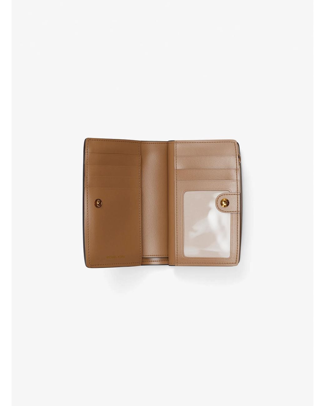 MICHAEL Michael Kors White Mk Bryant Medium Logo Embossed Leather Wallet
