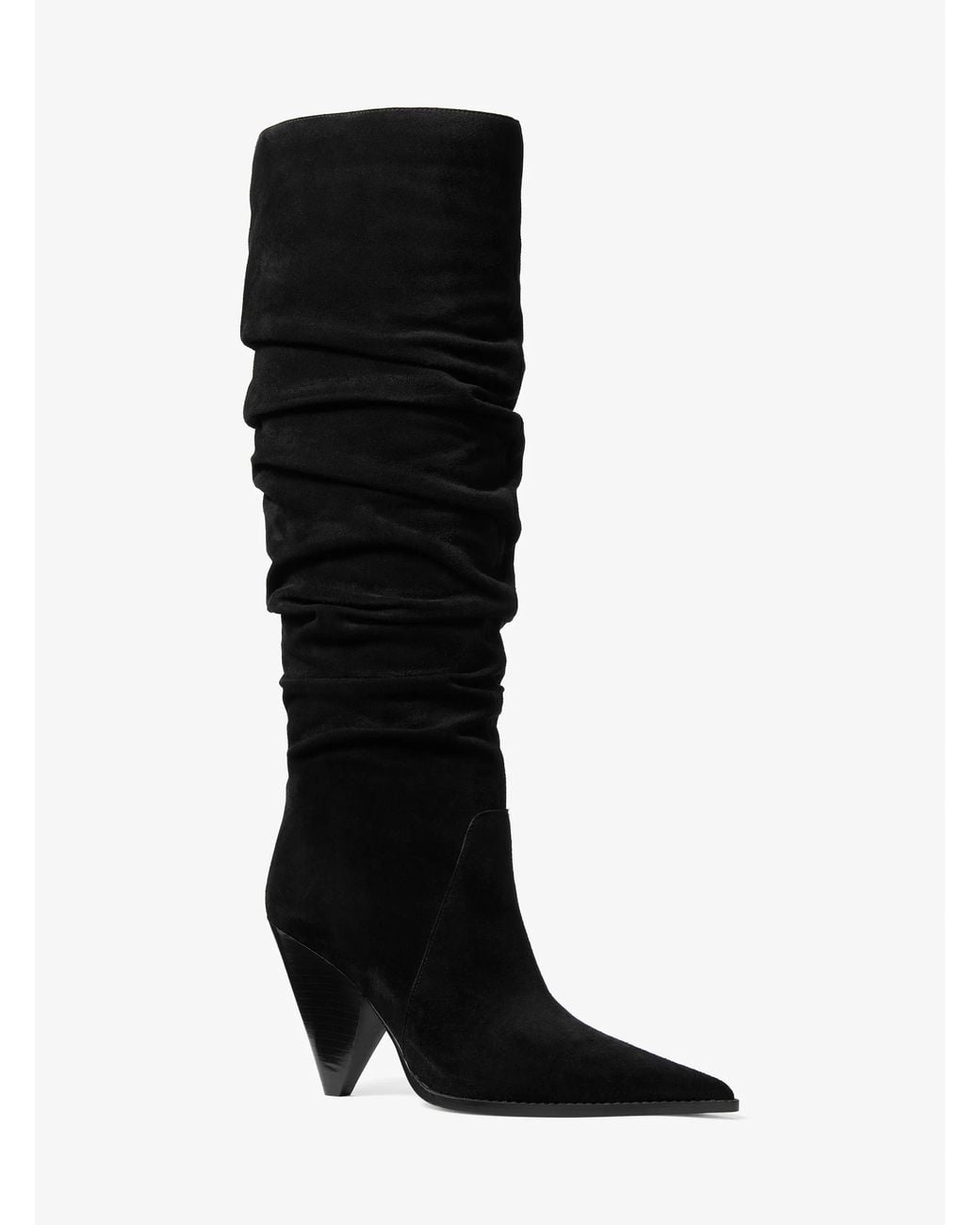 MICHAEL Michael Kors Black Mk Jayla Suede Slouchy Boot