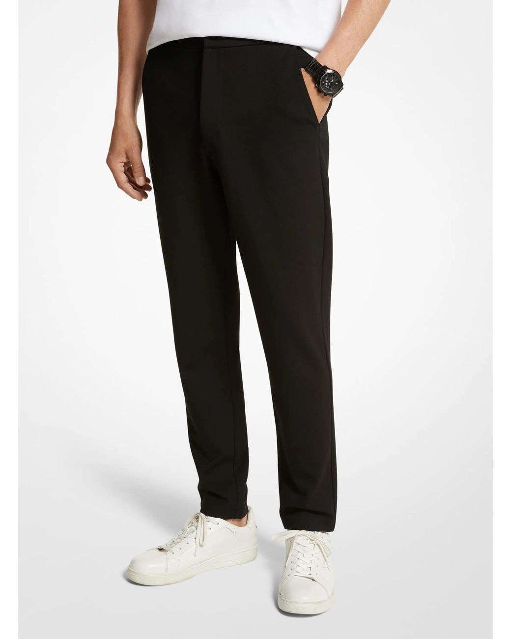 Michael Kors Black Mk Stretch Ponte Trousers for men