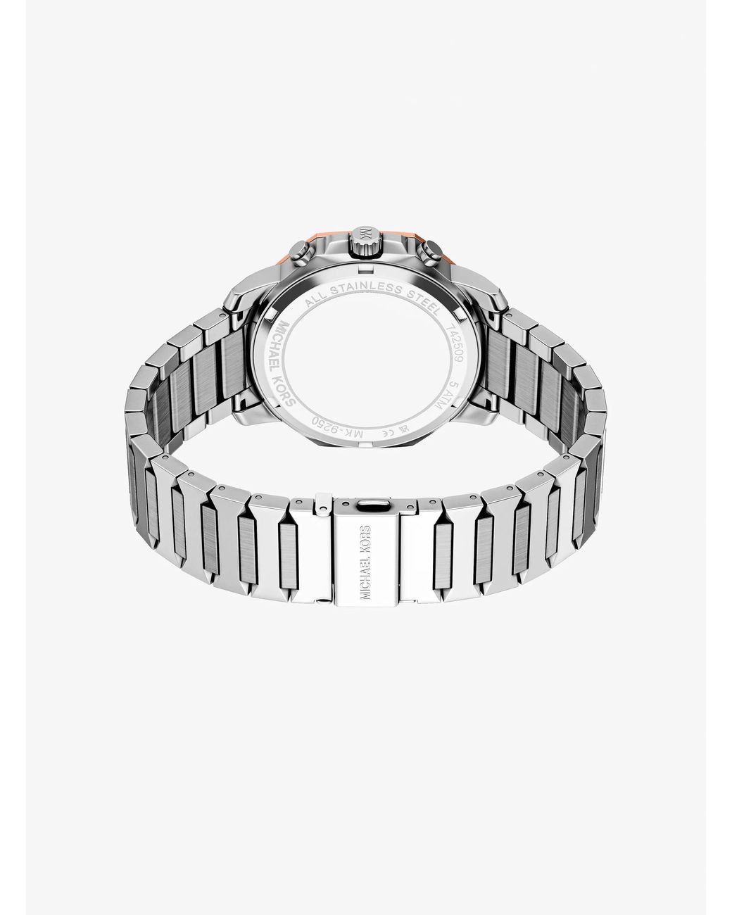 Michael Kors Blue Oversized Prescott Two-Tone Watch for men