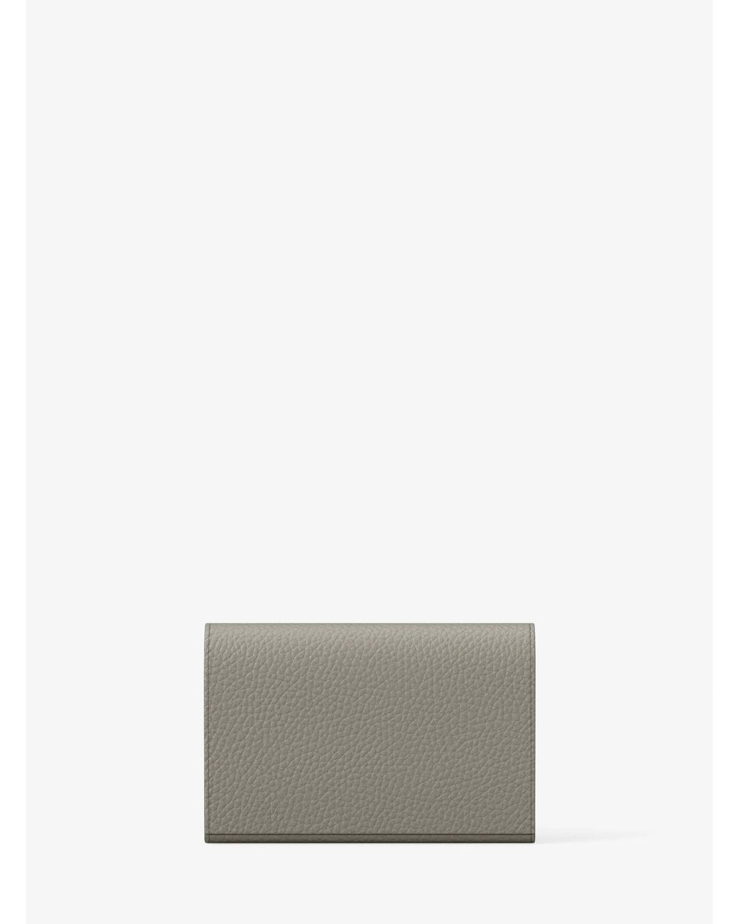 Michael Kors Gray Hudson Pebbled Leather Card Case for men