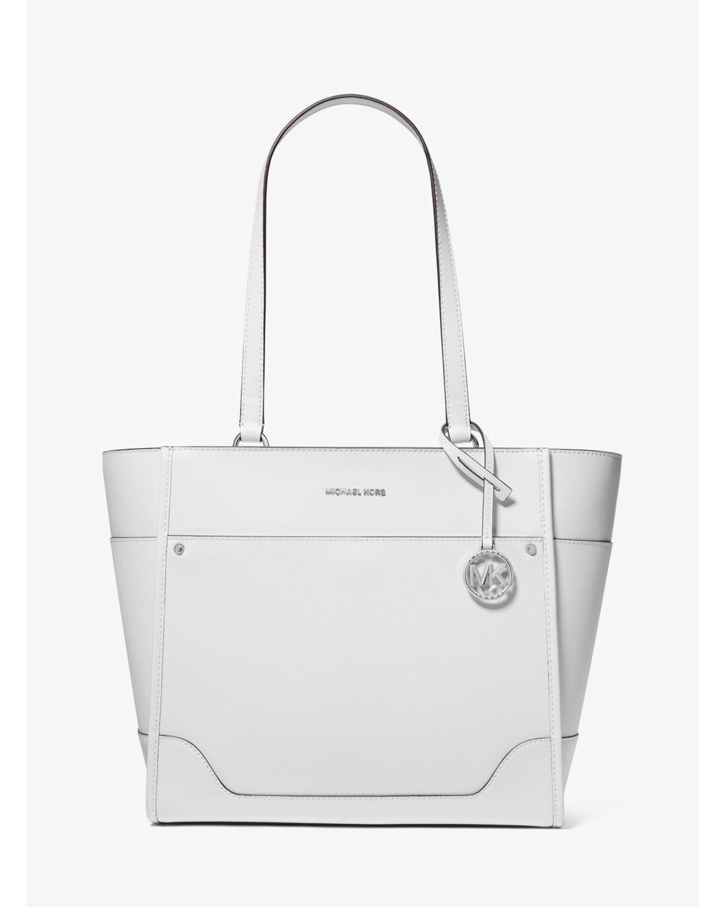 Michael Kors Harrison Large Leather Tote Bag in White Lyst