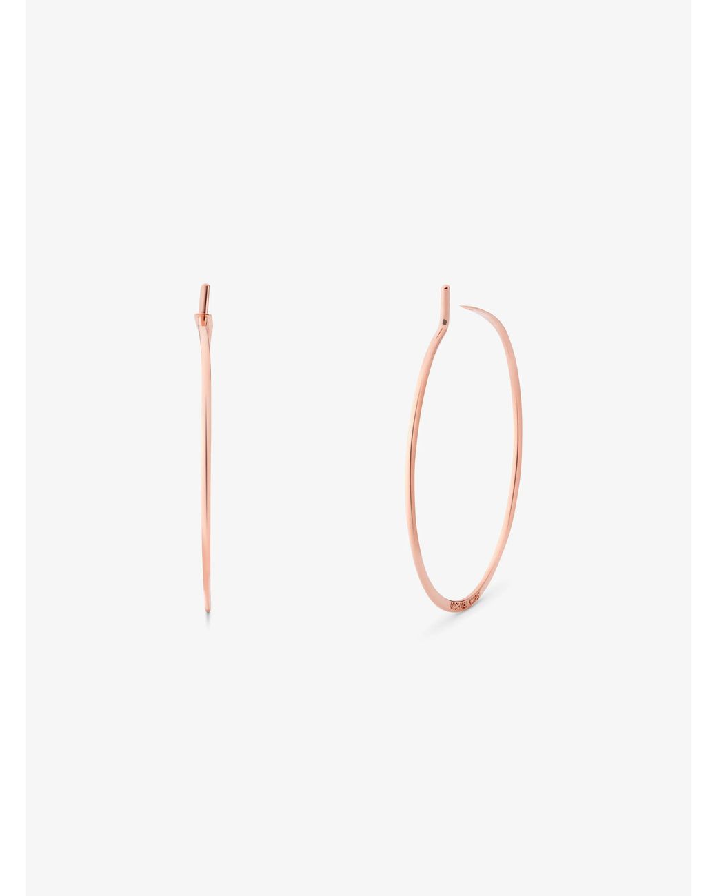 Michael Kors Metallic Precious Metal-plated Sterling Silver Whisper Hoop Earrings