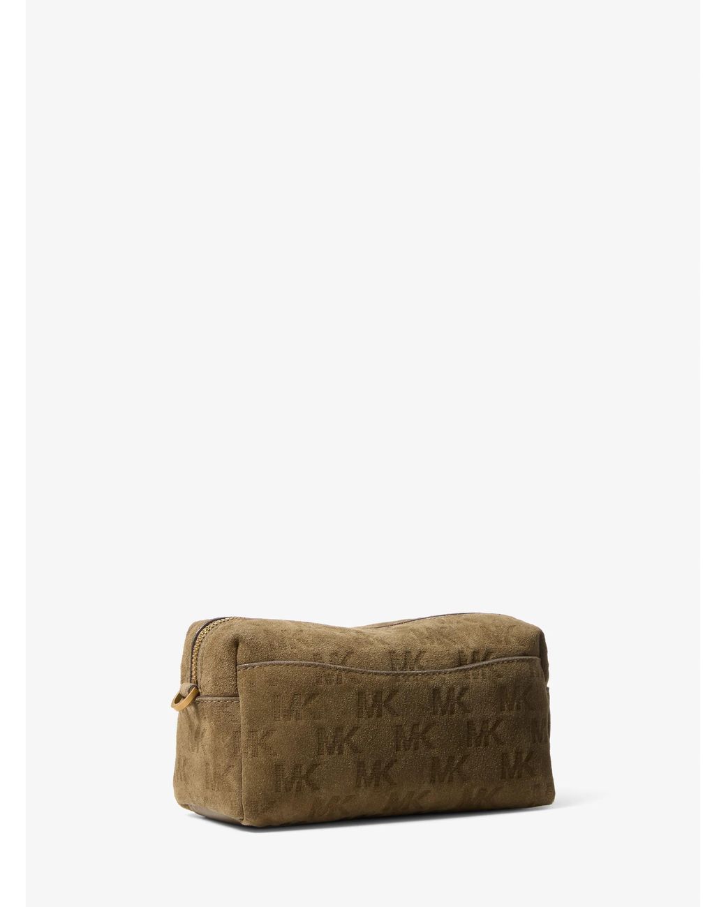 MICHAEL Michael Kors Green Mk Bryant Small Logo Embossed Suede Convertible Crossbody Bag