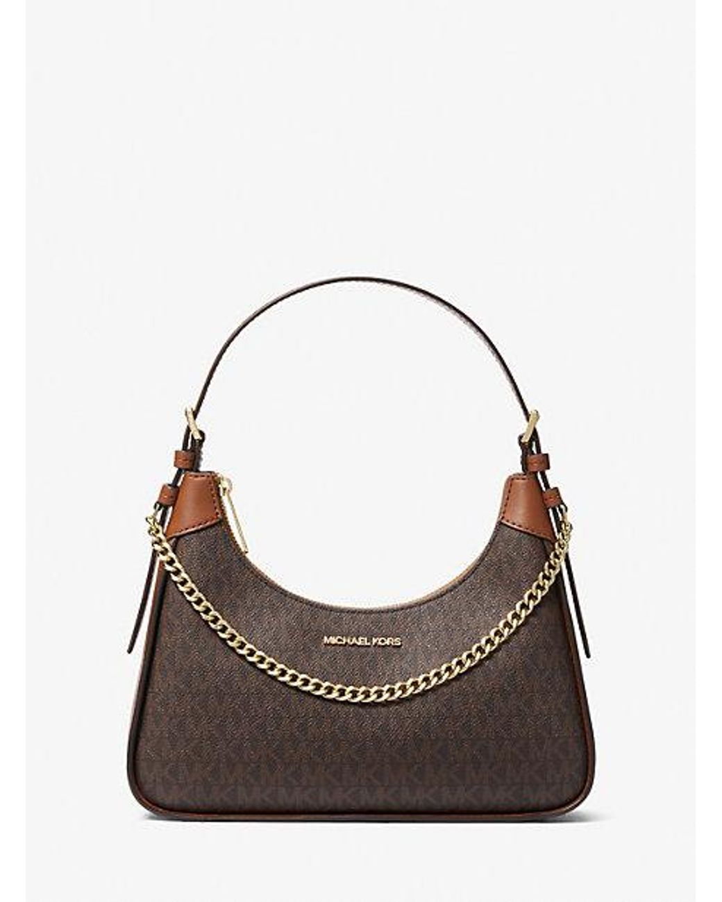 Michael Kors Wilma Medium Signature Logo Shoulder Bag in Brown Lyst Canada