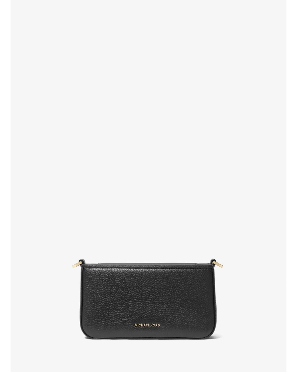 MICHAEL Michael Kors Black Michael Kors Bryant Small Pebbled Leather Convertible Pochette