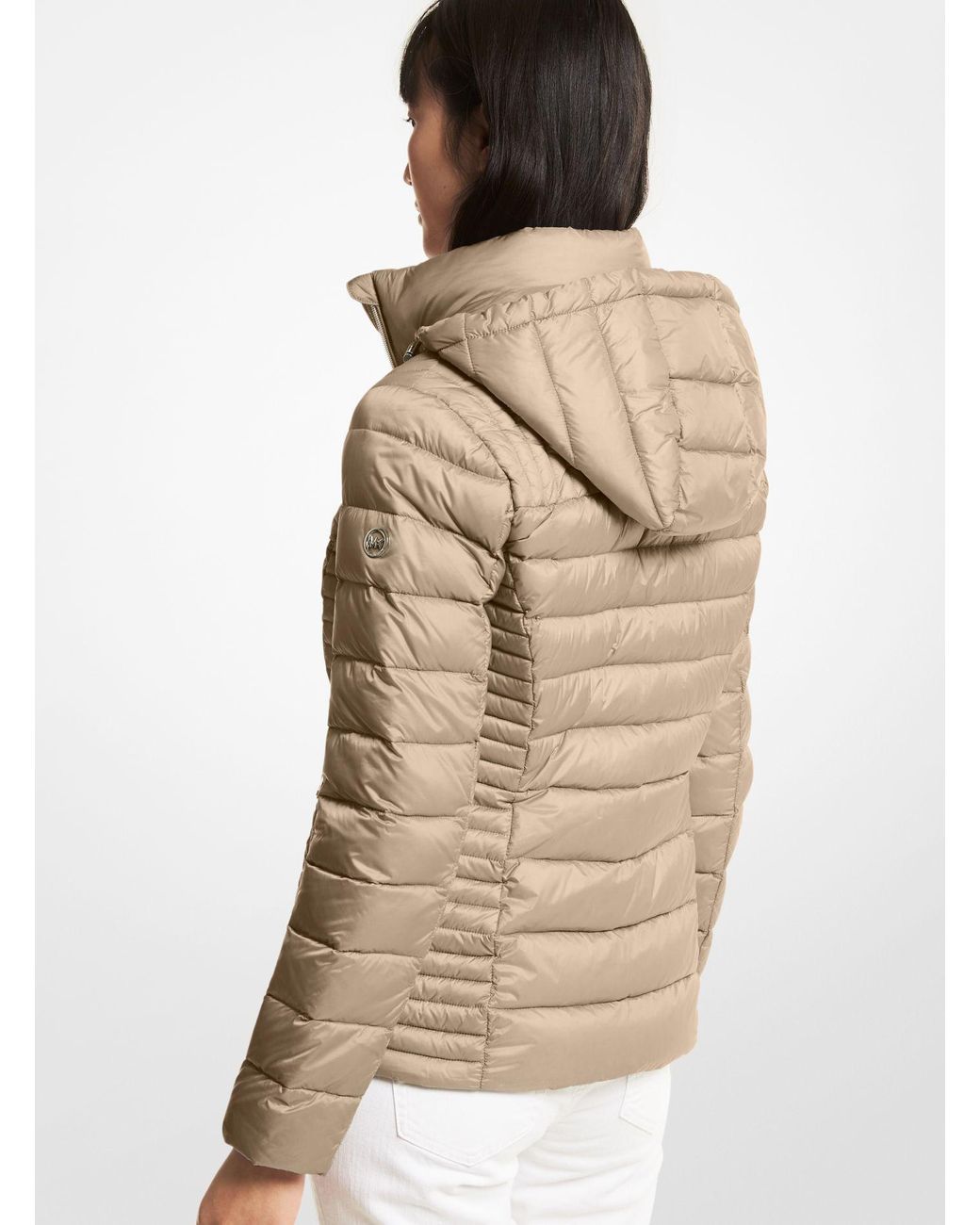 michael kors khaki puffer coat