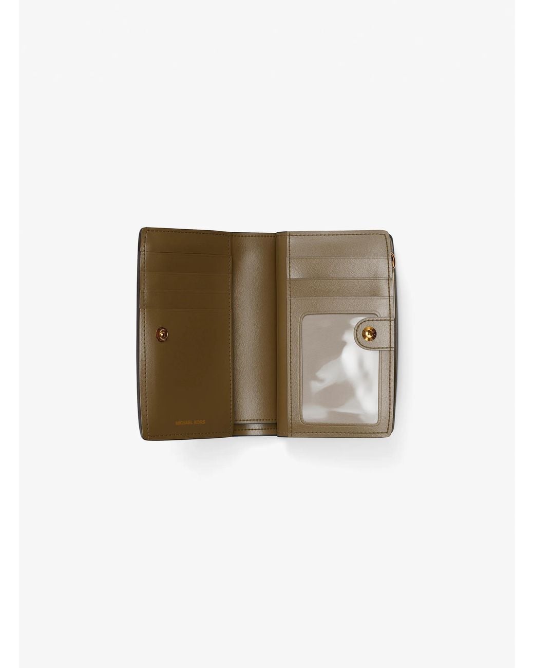 MICHAEL Michael Kors Natural Mk Bryant Medium Logo Embossed Leather Wallet