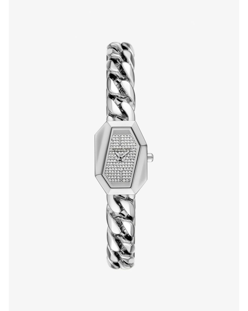 Michael Kors White Mk Petite Suri Pavé-Tone Watch