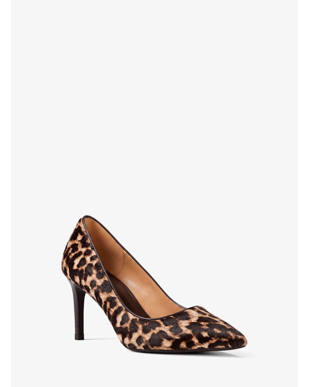 MICHAEL Michael Kors White Mk Alina Flex Leopard Print Calf Hair Pump