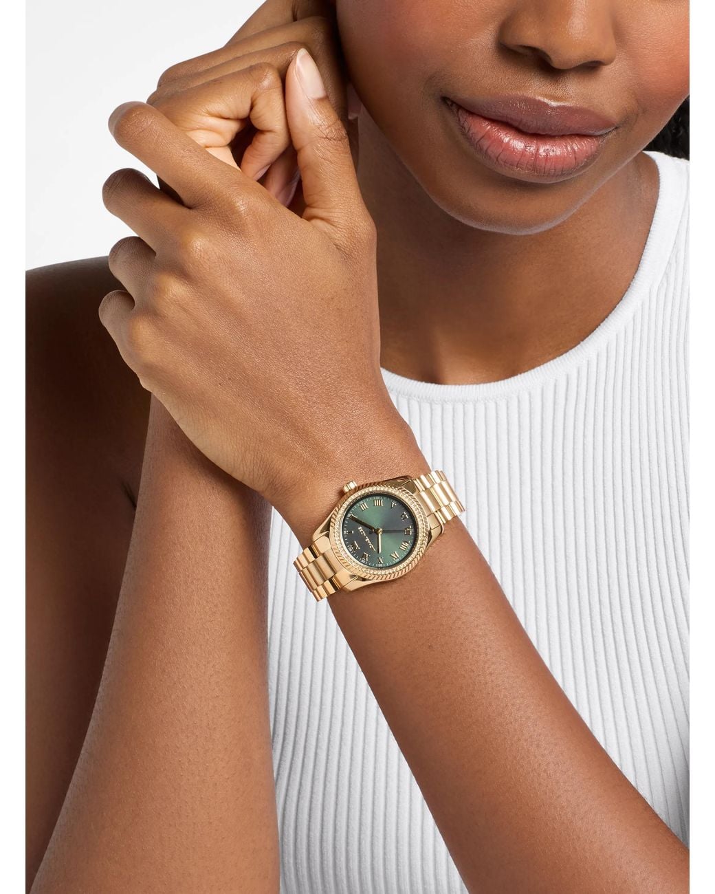 Michael Kors Metallic Mini Lexington-Tone Watch