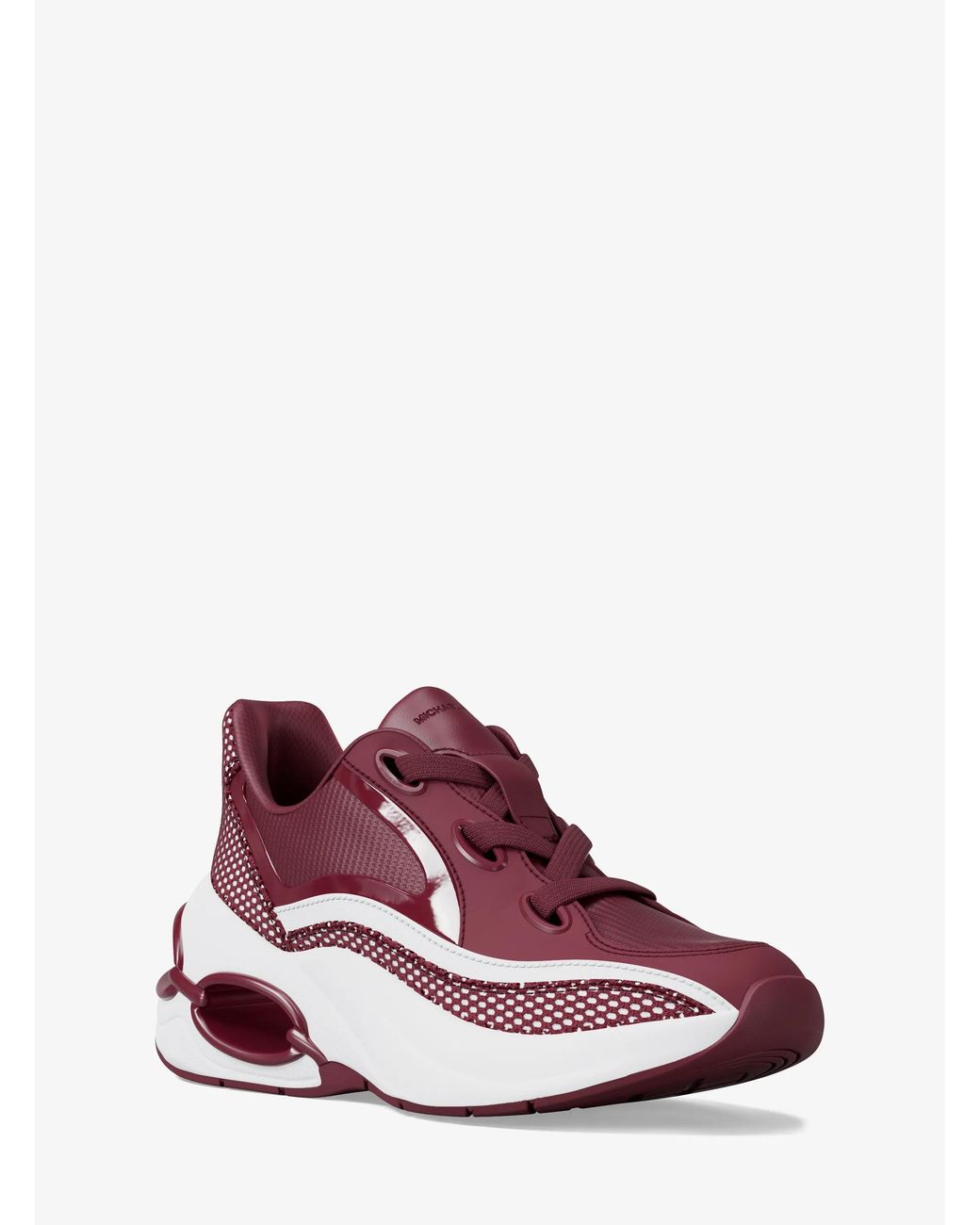 MICHAEL Michael Kors Red Mk Toni Mixed-Media Trainers