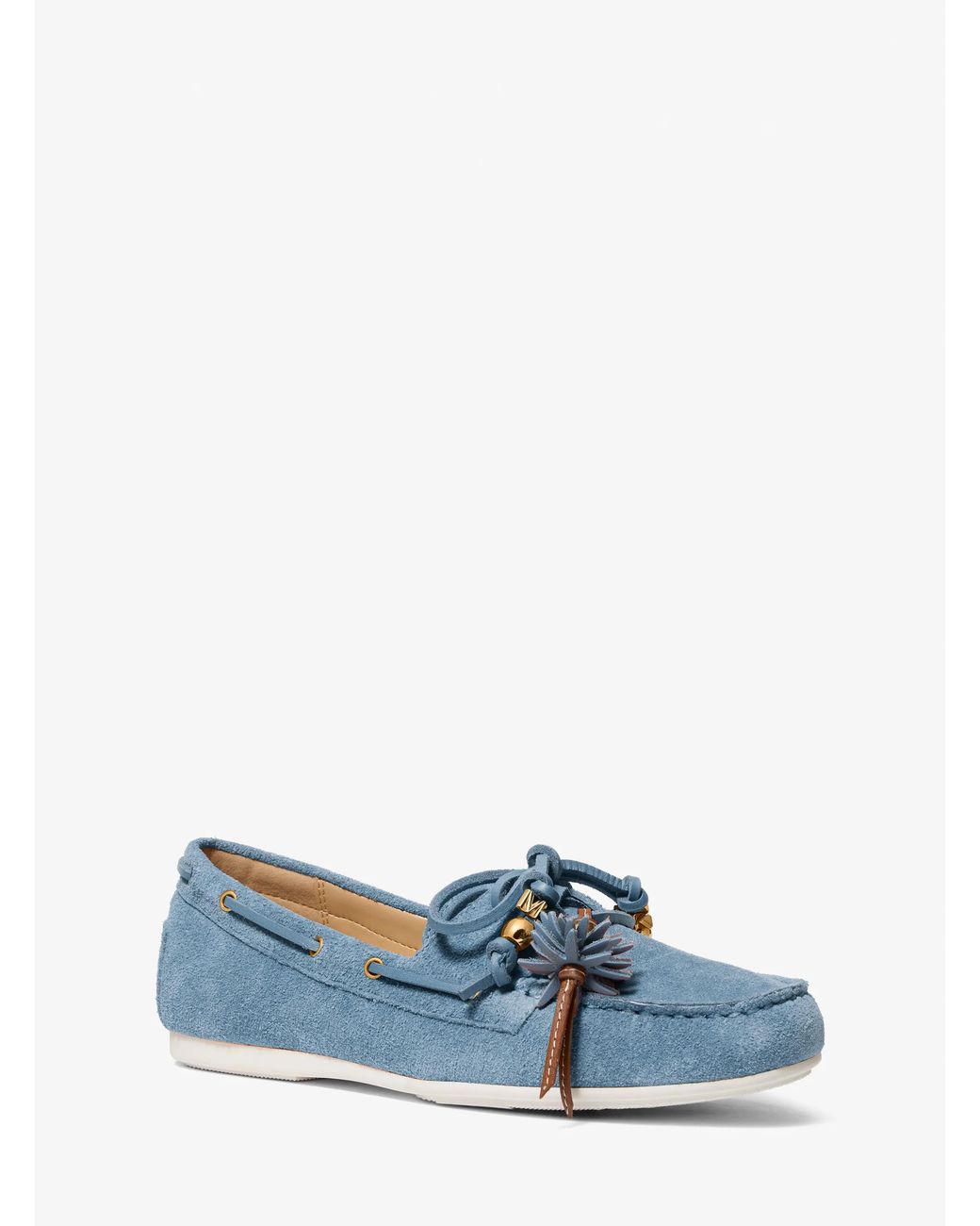 MICHAEL Michael Kors Blue Mk Fallon Suede Moccasin
