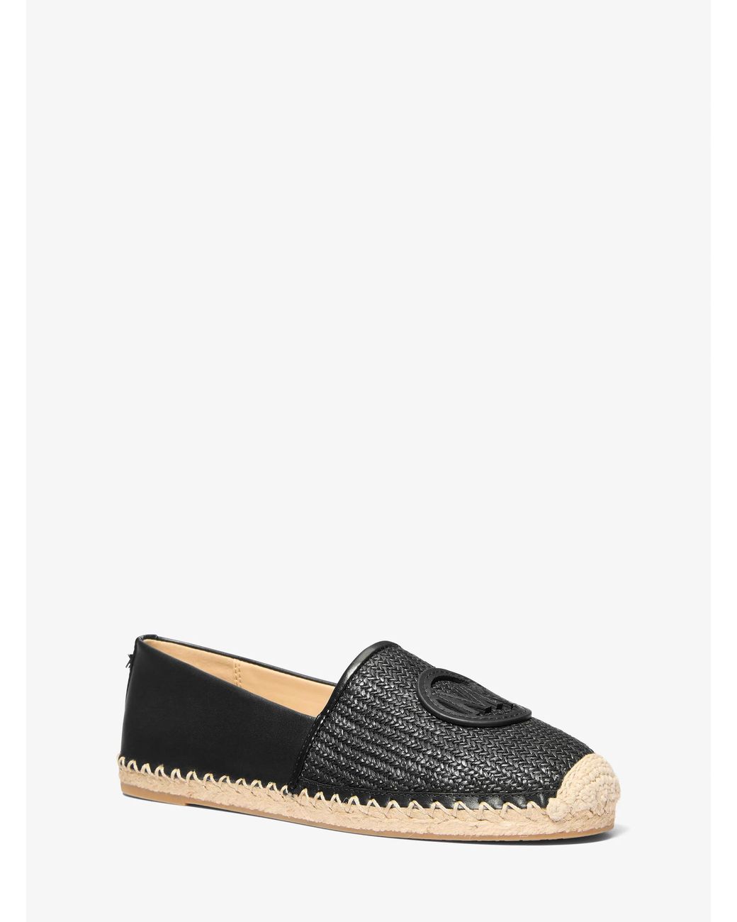 MICHAEL Michael Kors White Mk Kenzie Mixed-Media Espadrille