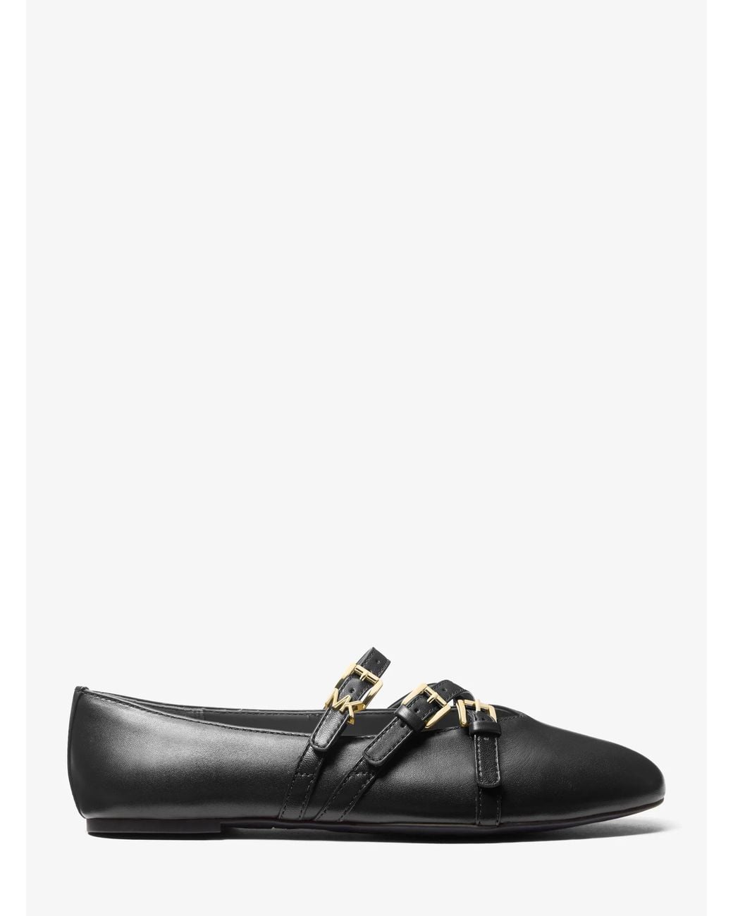 MICHAEL Michael Kors White Michael Kors Indy Flex Leather Ballet Flat