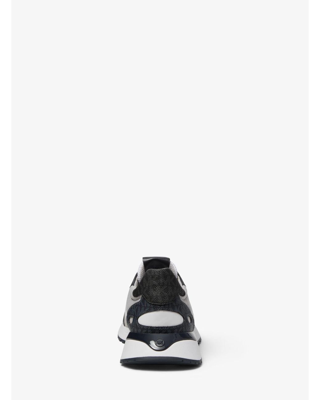 Michael Kors Miles Color-block Logo And Mesh Trainer in White for