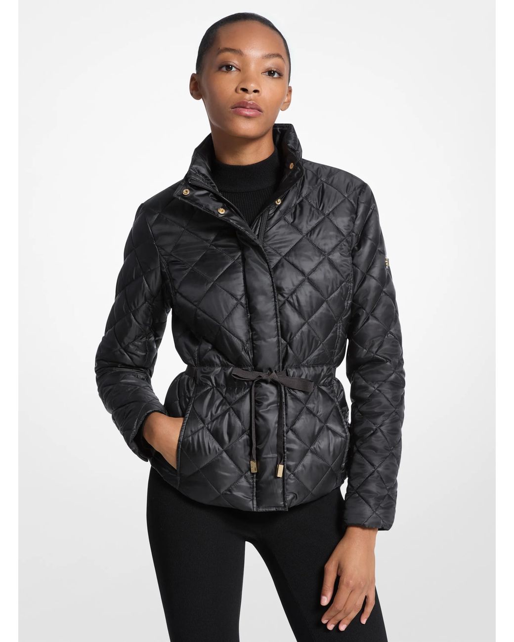 MICHAEL Michael Kors Gray Mk Quilted Puffer Jacket