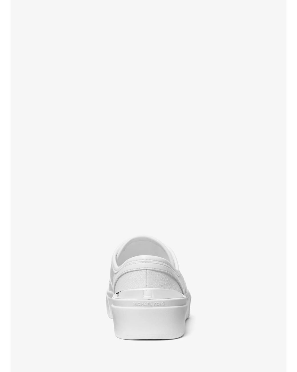 Michael Kors White Mk Jude Linen Blend Trainers for men