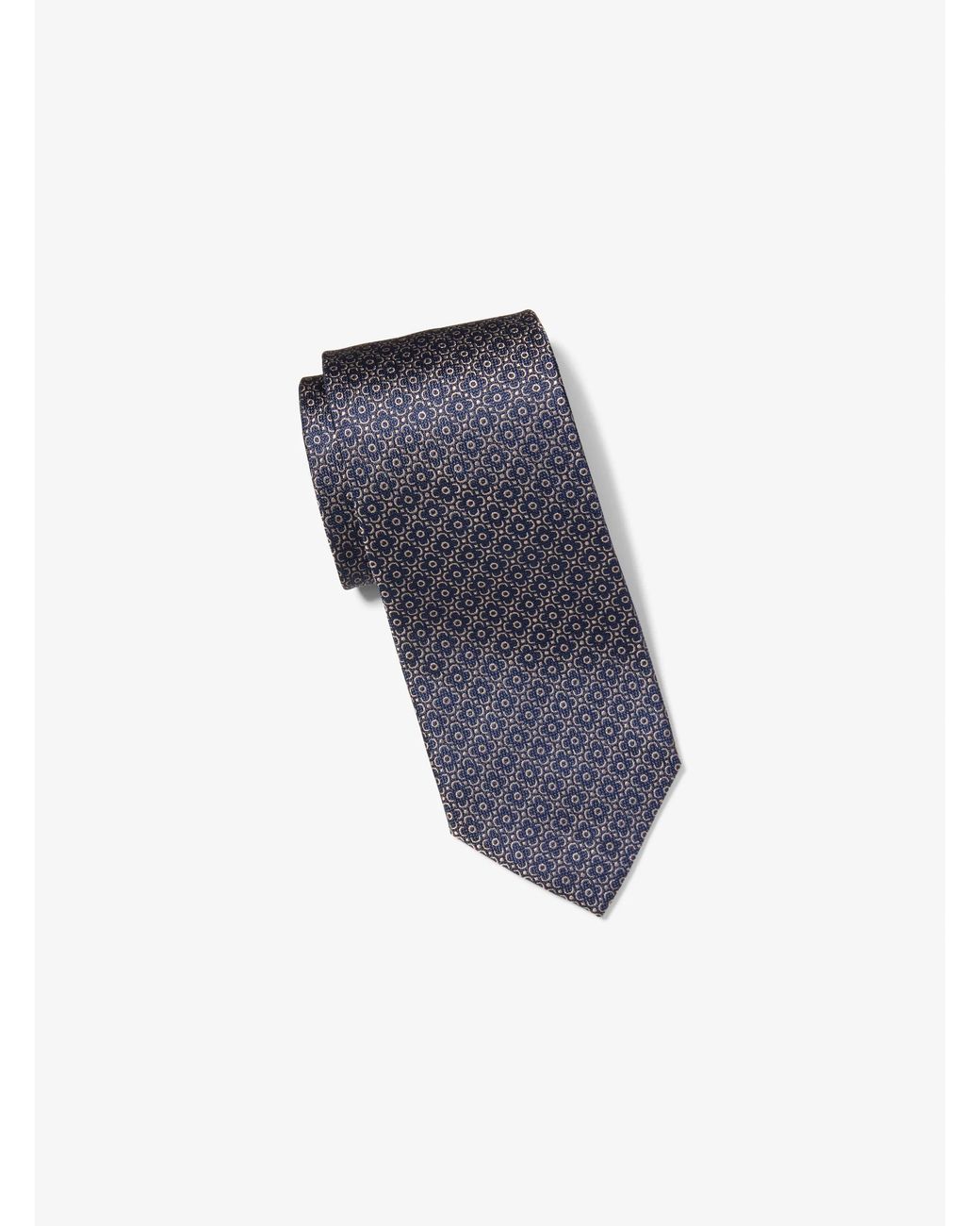 Michael Kors Blue Mk Floral Print Silk Tie for men