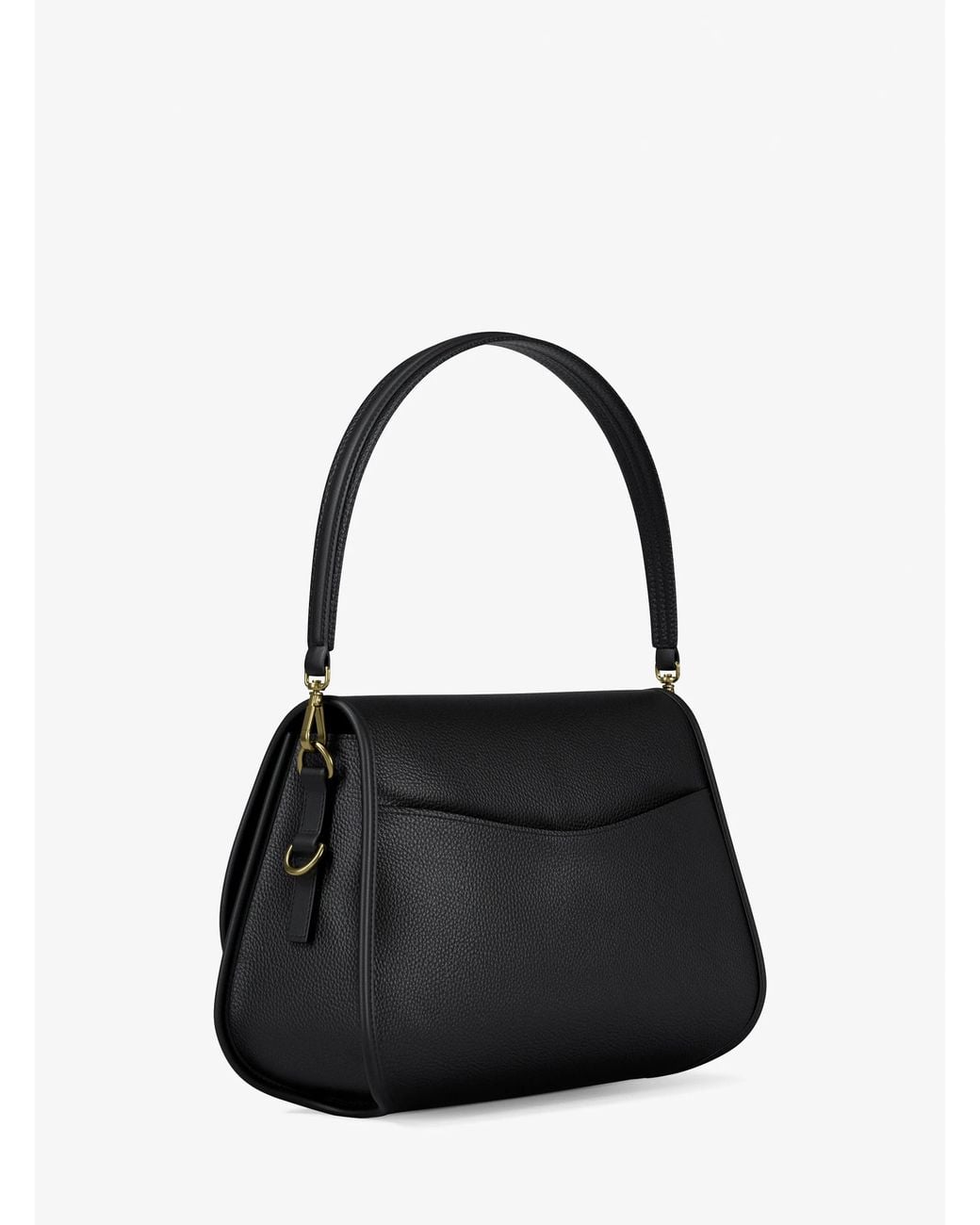 MICHAEL Michael Kors Black Holmes Medium Pebbled Leather Convertible Messenger Bag