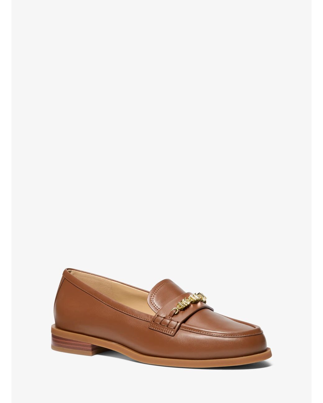 MICHAEL Michael Kors Brown Mk Dina Leather Loafer