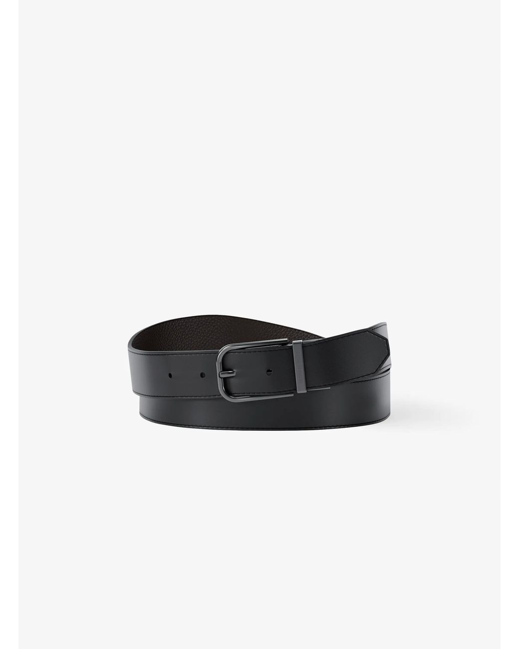 Michael Kors White Michael Kors Reversible Leather Belt for men