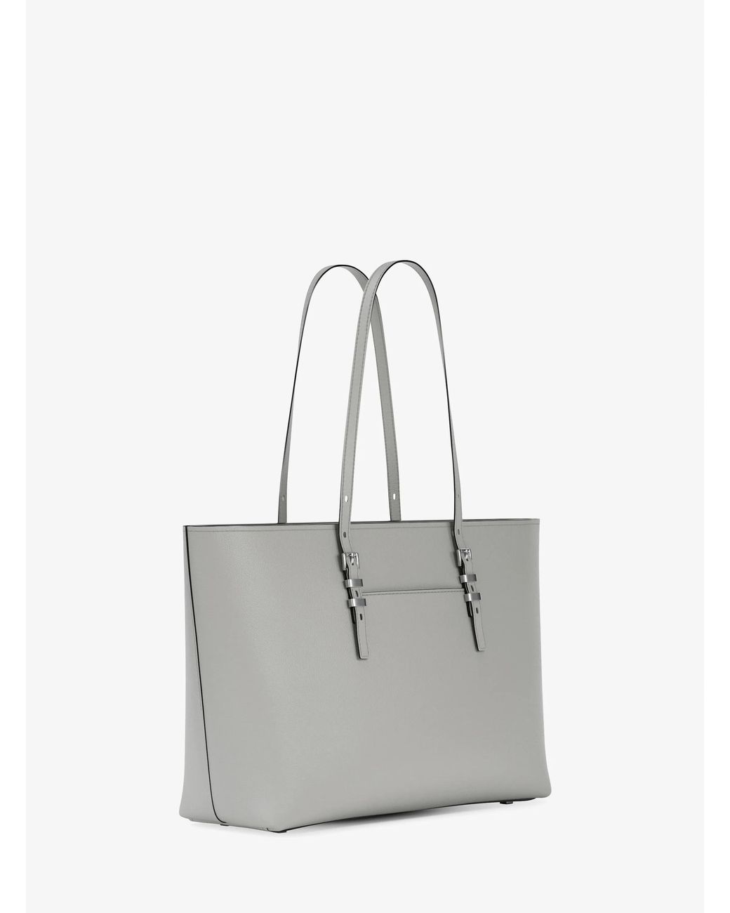 MICHAEL Michael Kors Gray Mk Quinn Large Pebbled Leather Tote Bag