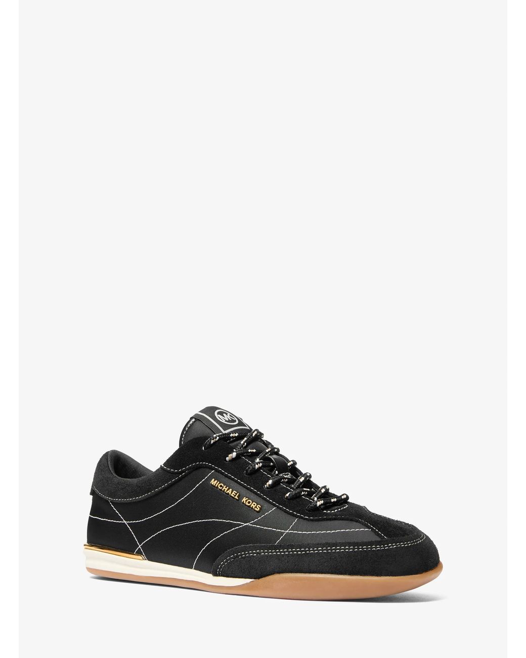 MICHAEL Michael Kors Black Mk Nolan Suede And Nylon Trainers