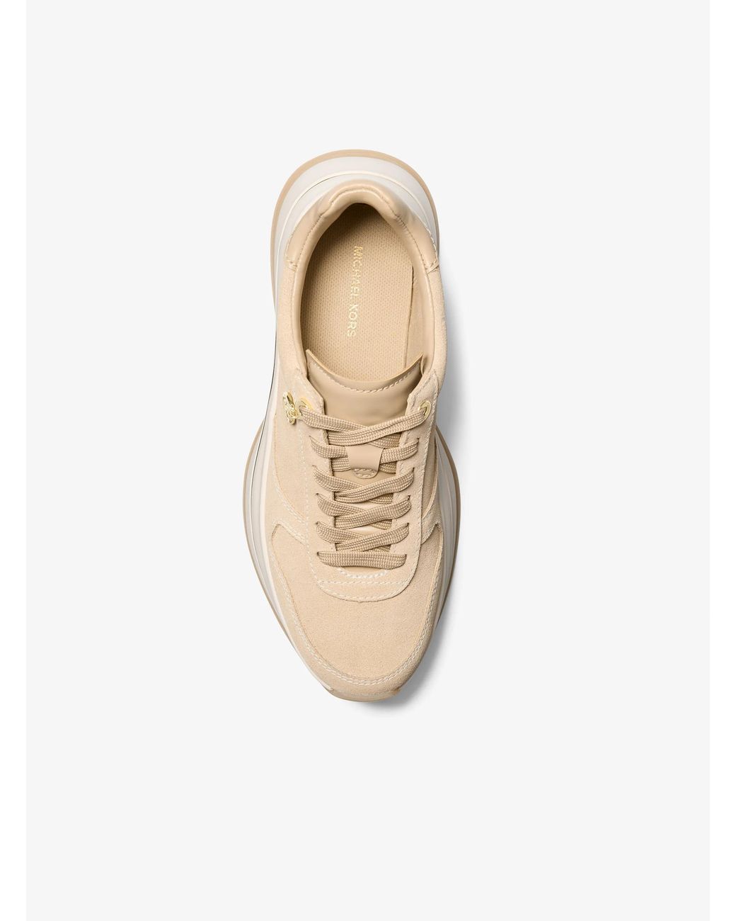 MICHAEL Michael Kors Natural Mk Arla Suede Trainer