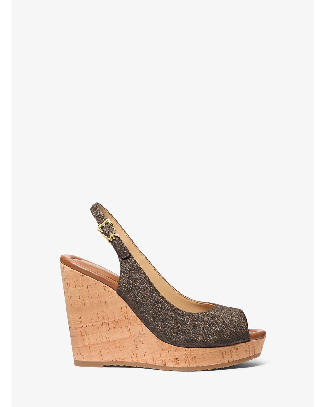 MICHAEL Michael Kors Natural Mk Rosie Signature Logo Wedge Sandal