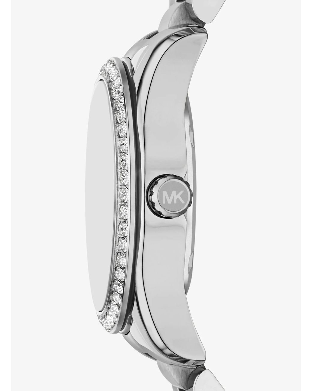Michael Kors White Mk Mini Lexington Pavé-Tone Watch