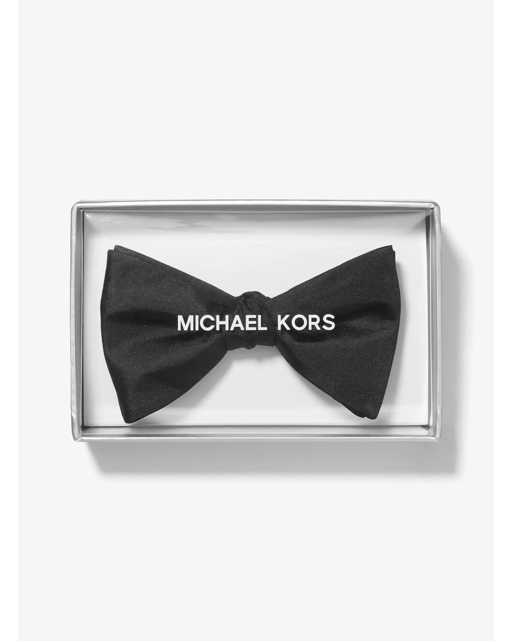 Michael Kors Black Mk Silk Bowtie for men