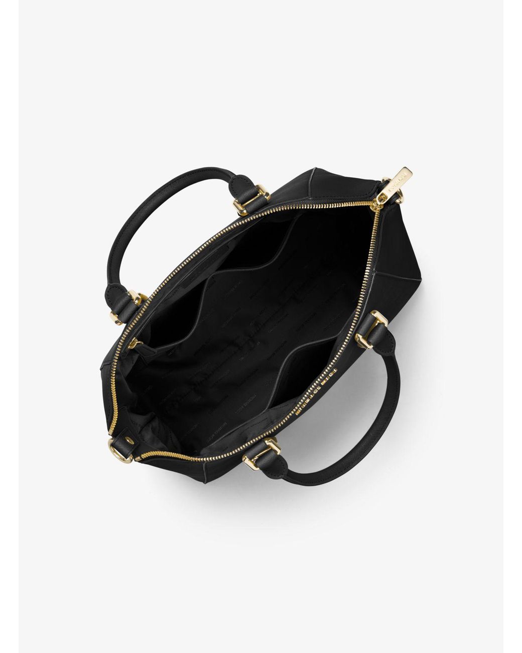 MICHAEL Michael Kors Ciara Large Saffiano Leather Satchel in Black | Lyst