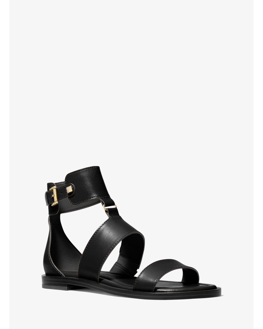 Michael Kors Amos Leather Gladiator Sandal in Black Lyst