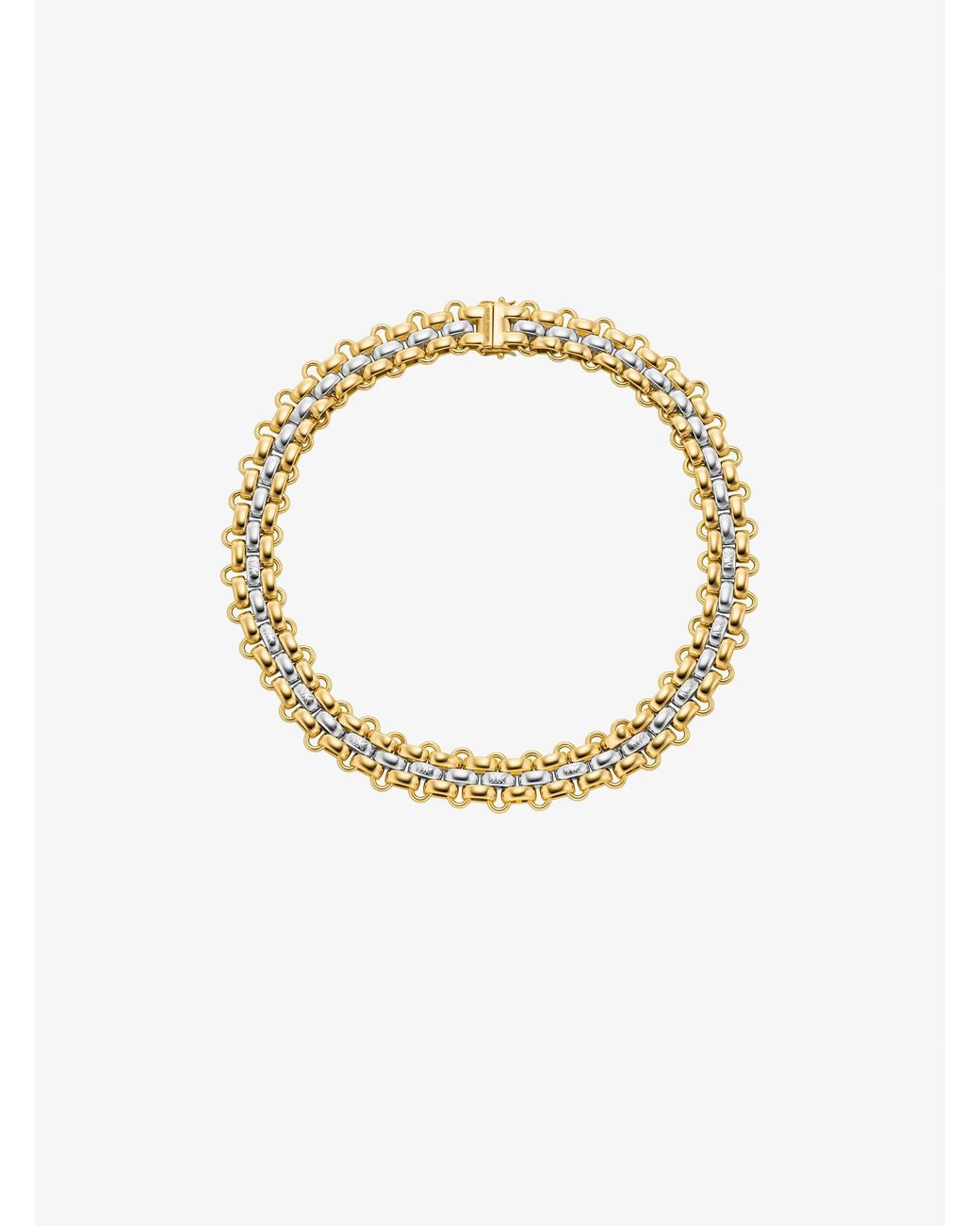Michael Kors Metallic Two-Tone 3-Link Necklace