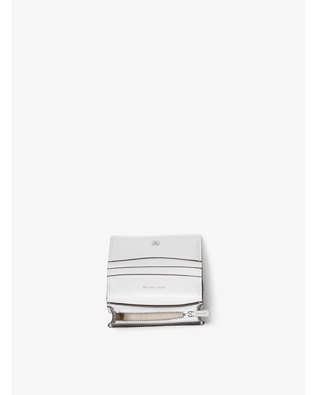 MICHAEL Michael Kors White Mk Hamilton Moderne Small Leather Wallet