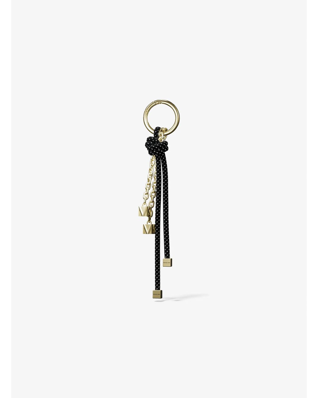 MICHAEL Michael Kors White Michael Kors-Tone And Speckled Cord Bag Charm