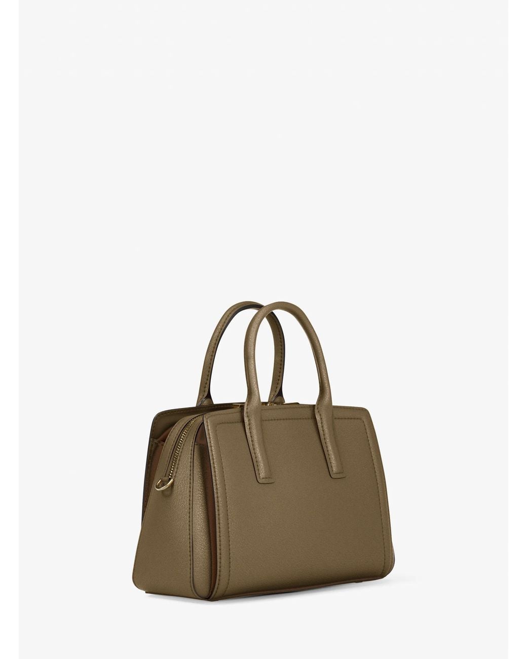 MICHAEL Michael Kors Green Mk Laila Small Pebbled Leather Satchel