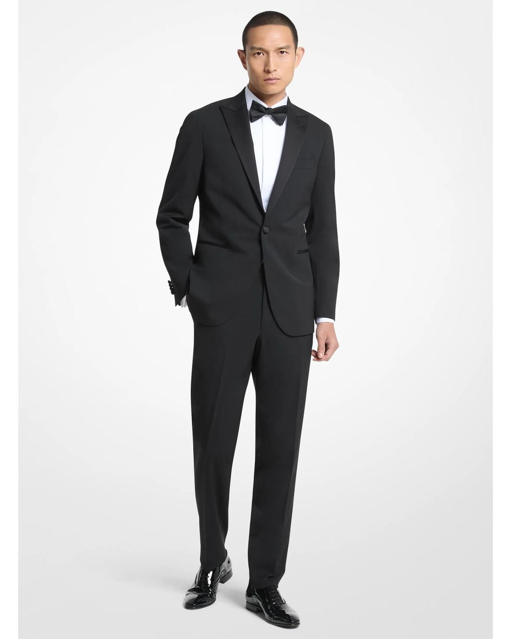 Michael Kors Black Mk Silk Bowtie for men