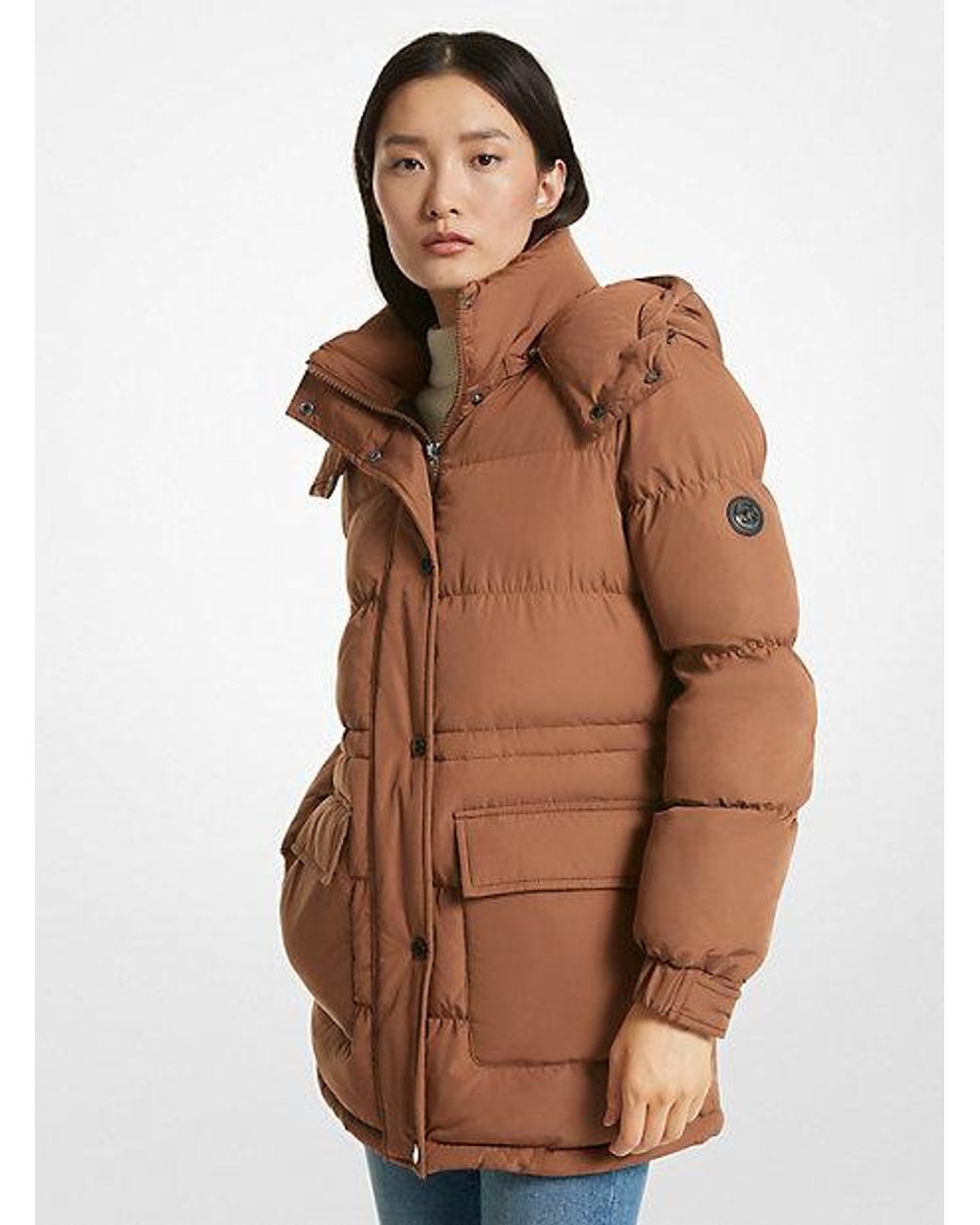 Michael kors quilted packable jacket online