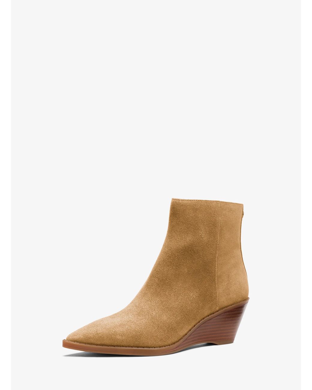 MICHAEL Michael Kors White Mk Austin Suede Ankle Boot