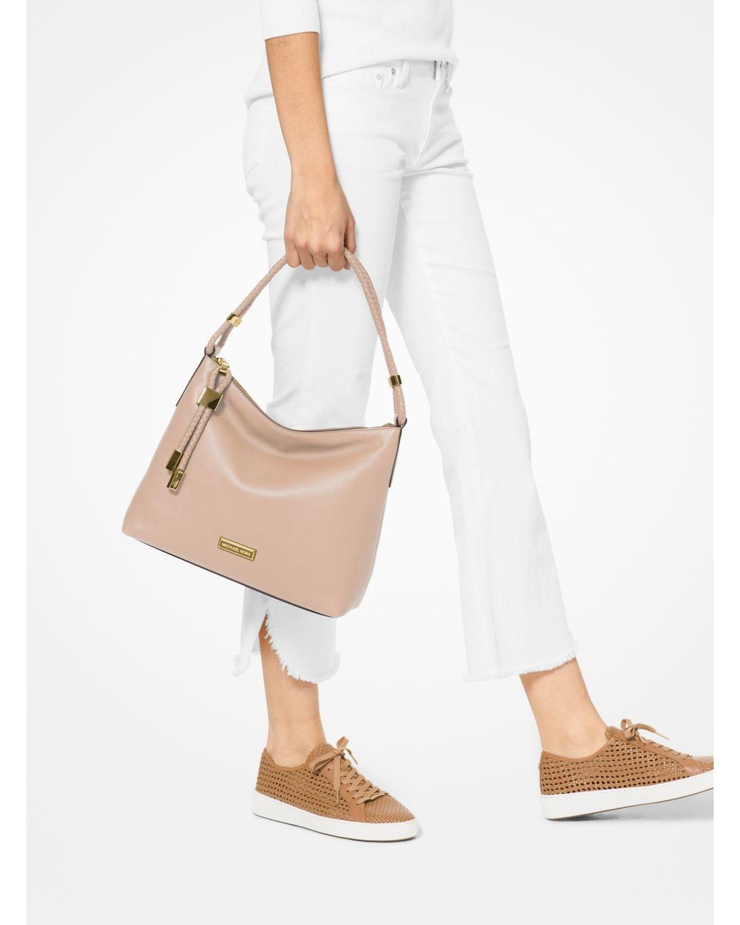michael kors lexington large pebbled leather shoulder bag
