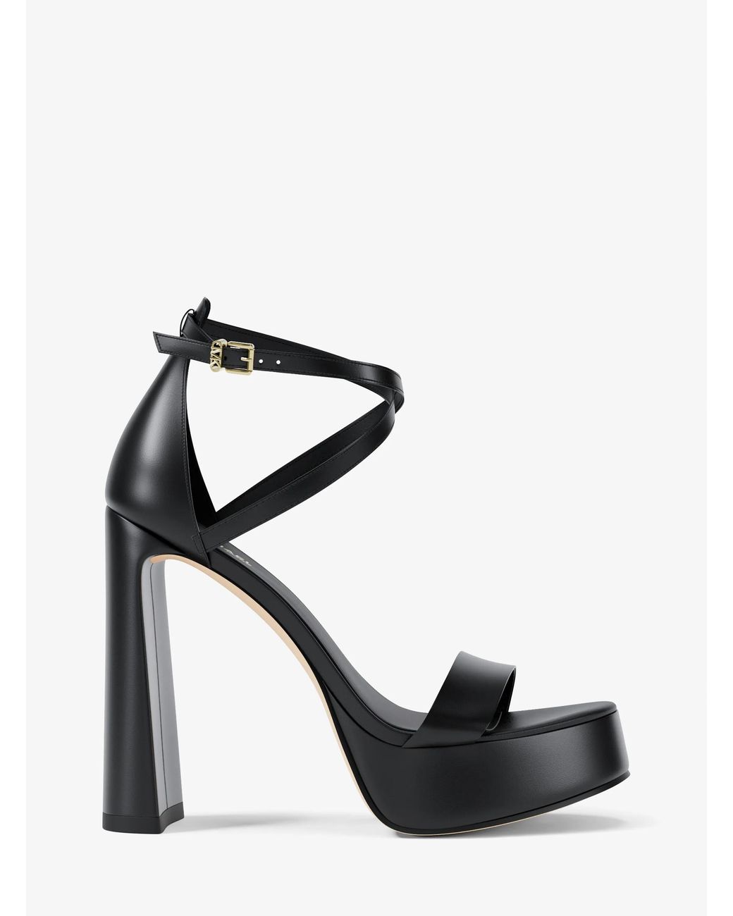 MICHAEL Michael Kors Black Michael Kors Cami Leather Platform Sandal