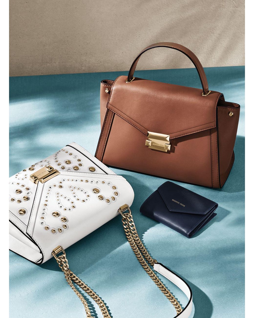 michael kors whitney large leather satchel