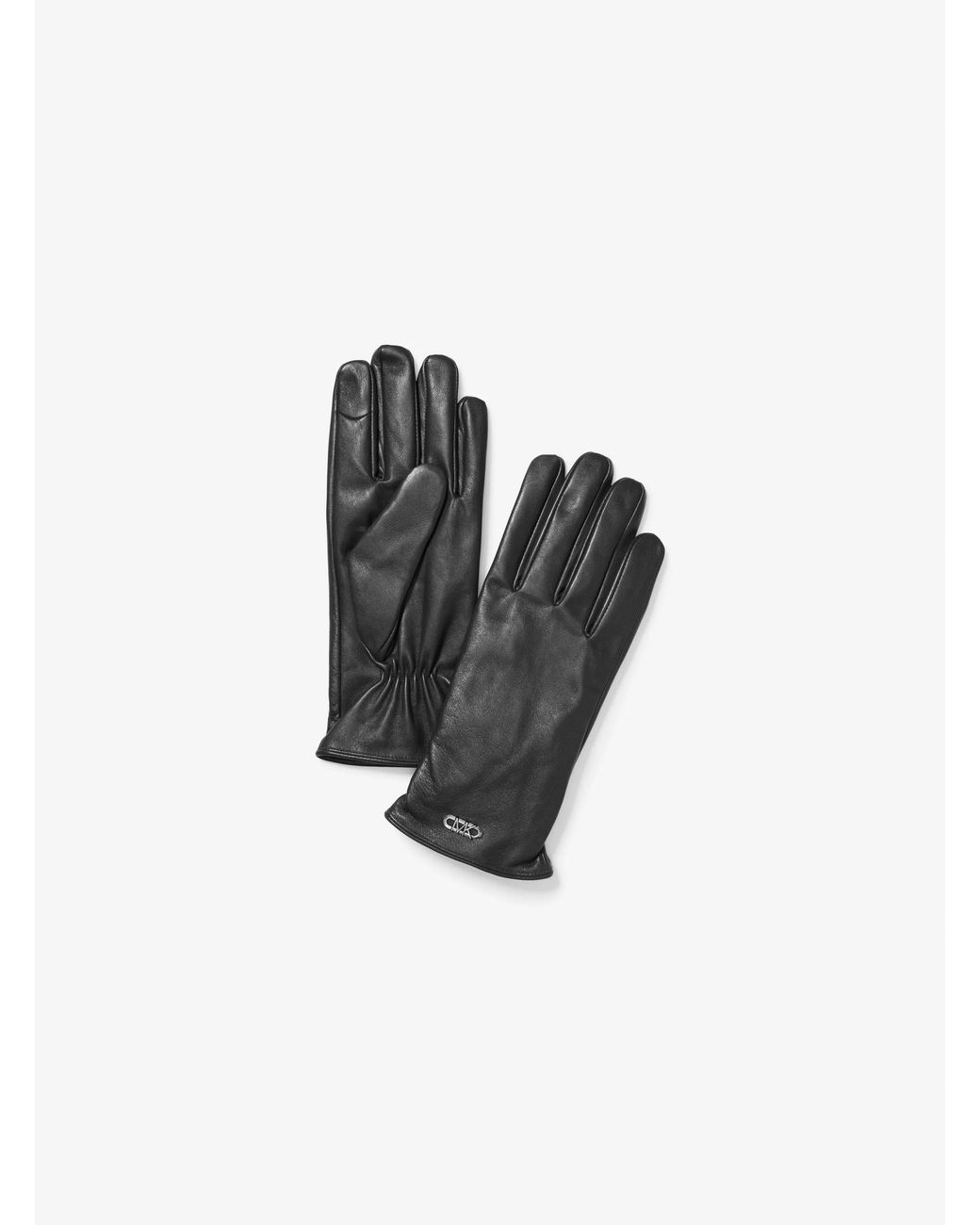 MICHAEL Michael Kors Black Mk Leather Gloves
