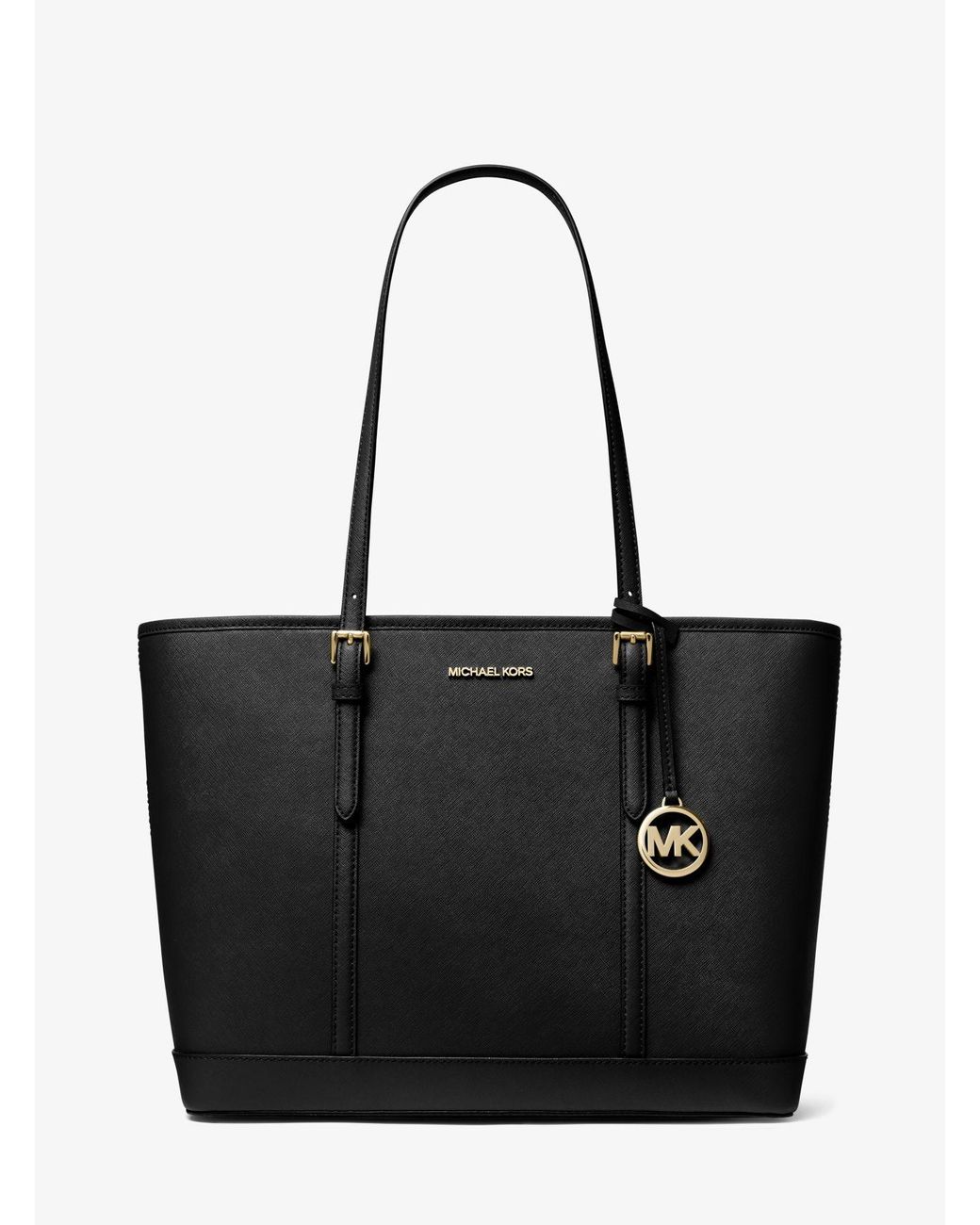 Michael Kors Jet Set Travel Large Saffiano Leather Tote Bag in Black Lyst UK