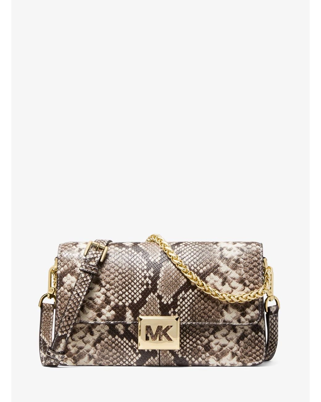 Michael Kors Sonia Medium Snake Embossed Faux Leather Shoulder Bag in
