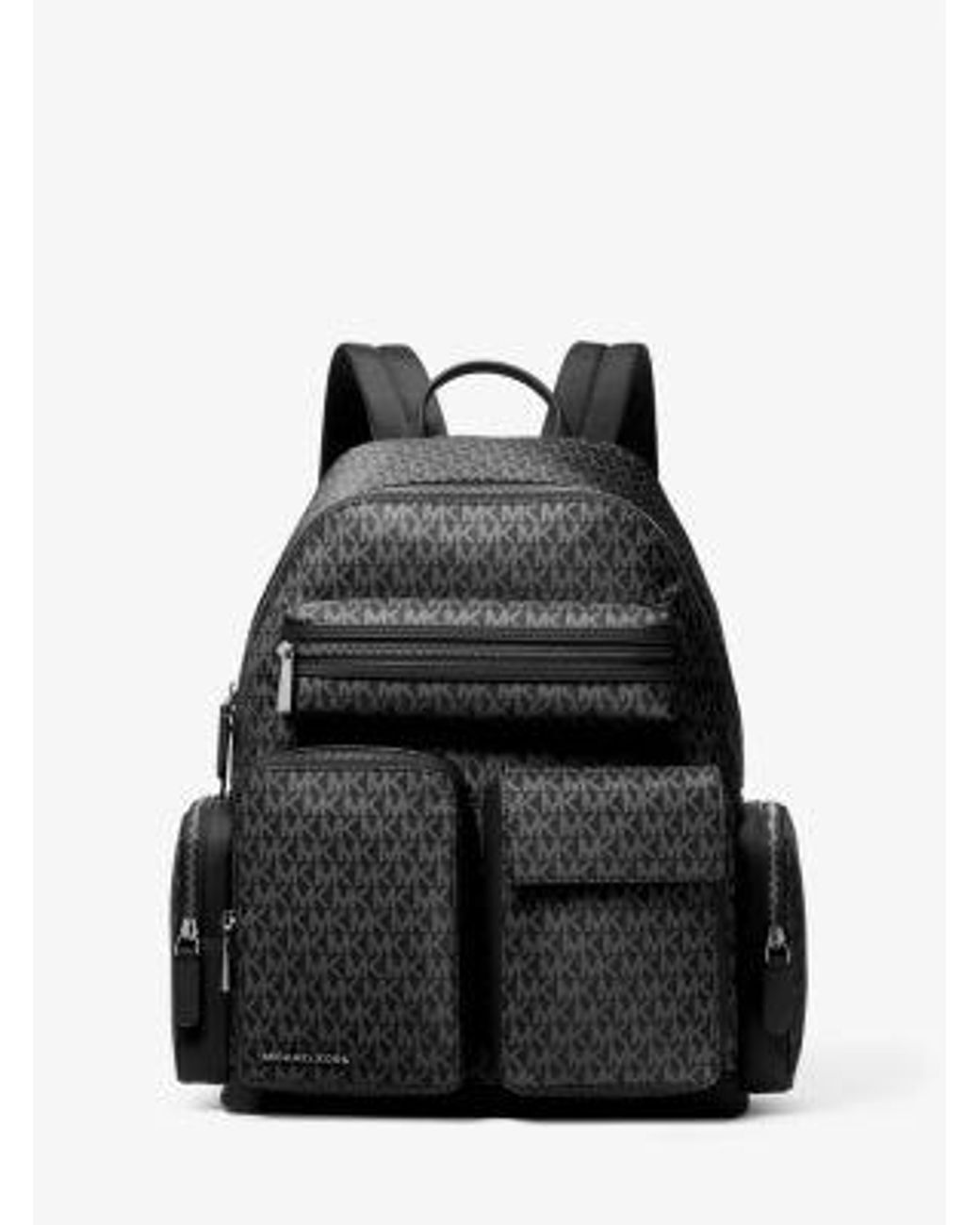 Michael Kors Black Large Top Zip Backpack for men