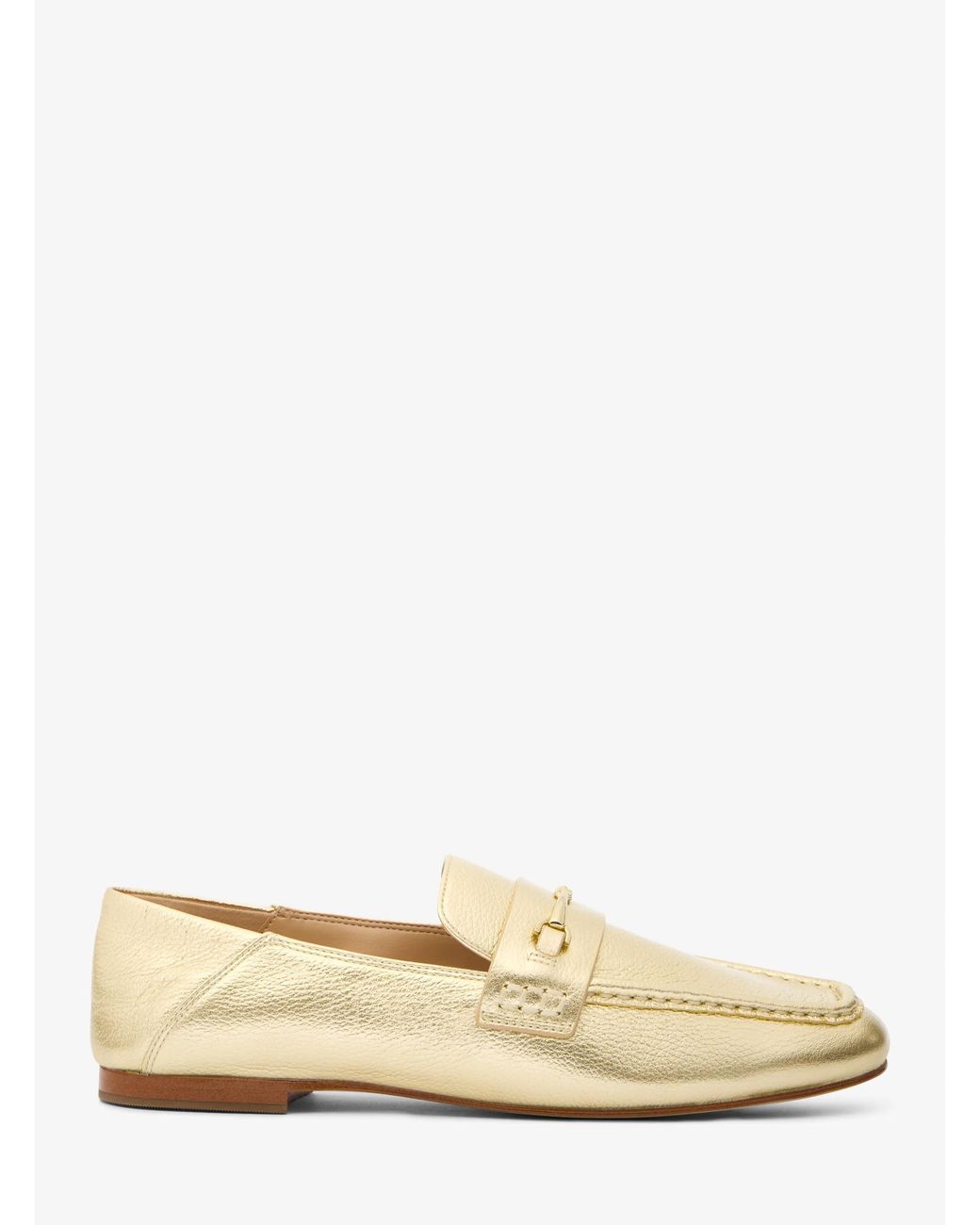 MICHAEL Michael Kors Natural Mk Lena Metallic Leather Loafer