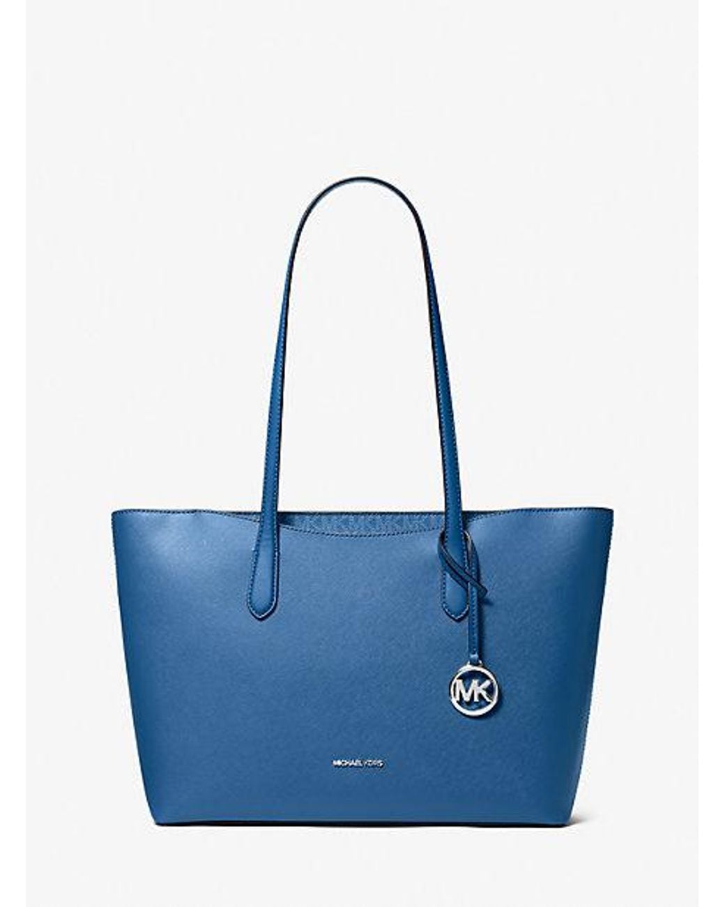 Michael Kors Arden Large Top-Zip Tote Bag in Blue | Lyst
